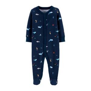 Ocean Life Snap-Up Cotton Sleep & Play PREEMIE NEW